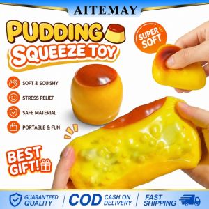 Aitemay Dễ Thương Mềm Caramel Pudding bóng căng thủ công tự làm đồ chơi bóp Không-Độc Hại Căng Thẳng Relief & Trang Trí Nội Thất