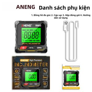 ANENG | Bộ Dụng Cụ Đo Góc Kỹ Thuật Số ANENG RC01 + Máy Đo Độ Nghiêng RN03 Có Thể Sạc Lại Dùng Cho Chế Tác Gỗ Và Xây Dựng Kèm Hộp Cân Bằng