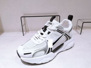 Leather Dad Shoes Womens Summer Thin Mesh Single Running Shoes Ultra-light Casual Sports Retro Style round Toe Rubber Sole