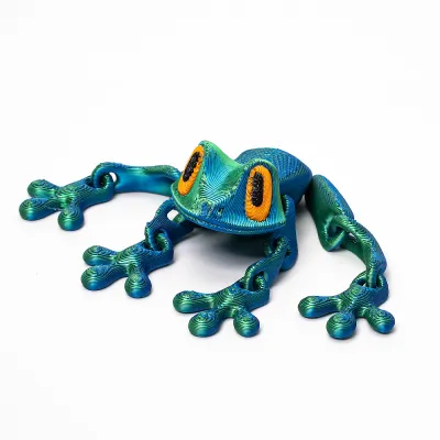 3D Printed Magnetic Articulated Frog Fidget Toy Cute Flexi Animal Model Fridge Magnet Stress Relief Sensory Gift Desktop Decor