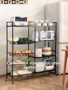 💖SG local stock💖Kitchen rack Kitchen organizer Shelf rack Metal trolley rack Storage rack