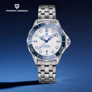 PAGANI DESIGN 2025 Mens Automatic Watches Stainless Steel luxury Wrist Watch for Men with Waves NH35A Movement Ceramic Bezel