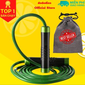 [Xanh Dương] Dây nhảy thể lực dododios nặng 500gram - dododios - có thể điều chỉnh độ dài dây PCV chống xoắn - Tặng túi đựng dây rút cao cấp
