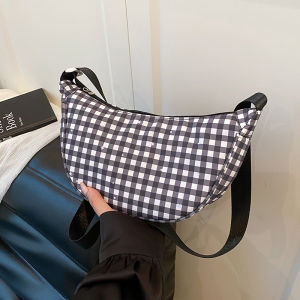 Casual Canvas Dumpling Bag Womens Crossbody Bag Versatile Travel Leisure Sporty Tote Bag Korean Style Ins Fresh New 2025
