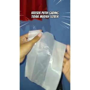 Kantong Plastik Kresek Putih Tipis Oyor: Untuk Tahu Gorengan & Kerupuk Los Kiloan Ekonomis Daur Ulang