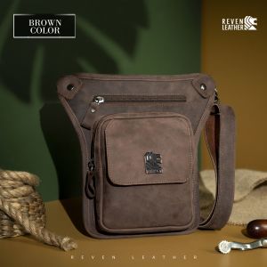 Tas selempang pria Rodeo Slingbag bahan kulit sapi asli premium original branded jenis crazy horse fashion cowok model terbaru kekinian