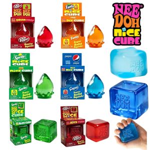 New Needoh Dreamy Water Drop Marbled Cube Malt Sugar Squish Toy Soft Squeeze Anxiety Relief Fidget Toy For Adults Surprise Gift