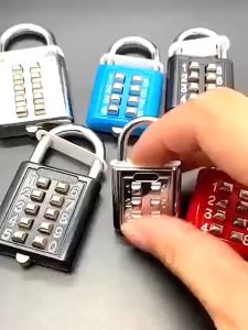 6/10 Button Red Black Numeric Password Lock Backpack Tool Box Cabinet Door Anti-Theft Padlock