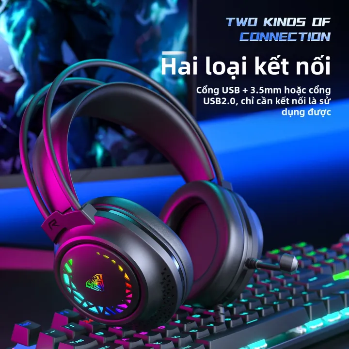 AULA | Tai nghe gaming có dây chụp tai 50MM với mic HD cho PC laptop thoải mái chơi lâu | BigBuy360 - bigbuy360.vn AULA | Tai nghe gaming có dây chụp tai 50MM với mic HD cho PC laptop thoải mái chơi lâu | BigBuy360 - bigbuy360.vn