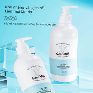 Sữa tắm trắng da Tẩy tế bào chết làm trắng nhanh Sữa tắm Dê Care 500ml Y
