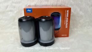 NBY220 Dual Bluetooth Speaker Plug & Play For Computer with 2-in-1 USB + 3.5mm Audio Jack with RGB Lighting Effect