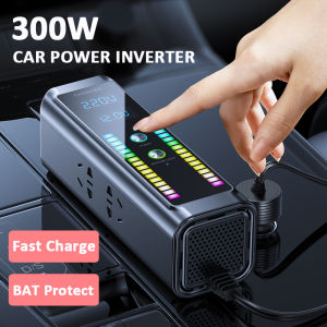 【Fast Shipping】300W Car Power Inverter 4 in1 Lighting Car Intelligent Inverter 12V to 220V Car Multifunctional Power Adapter Phone Charger Car Fast Charger