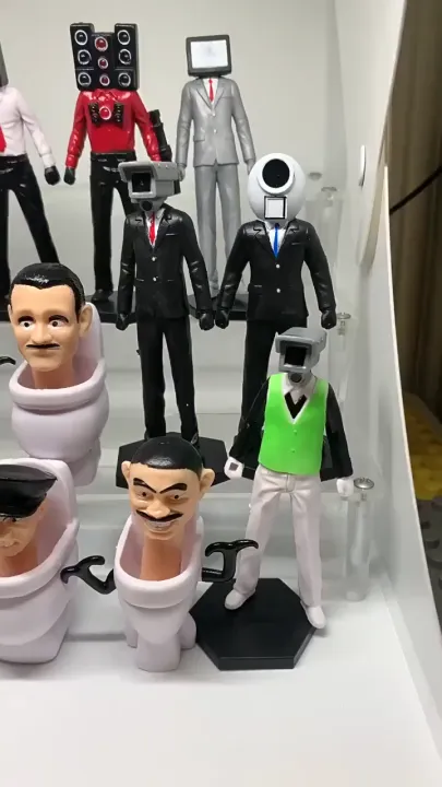 ฟิกเกอร์ขนาดเล็ก โมเดลตุ๊กตาฟิกเกอร์ Skibidi Toilet Action Figure Speakerman TV Man Monitor Man ของเล่นสําหรับเด็ก เก็บสะสม ของขวัญ 5/6/8/9 ชิ้น