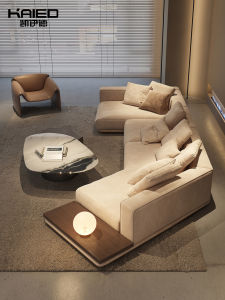 Designer Circular Arc Sofa Accessible Luxury Modern Italian Style Normcore House Classy Faux Leather Leather Sofa