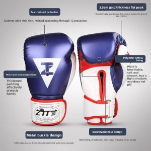 16 Oz Adult Mens and Womens Thick PU Boxing Gloves Muay Thai Professional Taekwondo Adult Sandbag Training Gloves