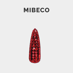 Mibeco Heavy Industry Red Waterdrop Hair Clip Elegant Brick Pattern Side Bangs Hair Clip Fashionable Jewelry Accessory