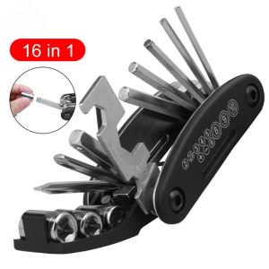 Multifunction 16 In 1 Bike Repair Tool Kit Portable Folding Mountain Road Bicycle Maintenance Cycling Emergency Repair Tools
