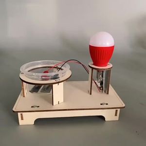 【Moucter】เครื่องกำเนิดไฟฟ้า DIY กังหันพลังงานลมแปลงเป็นพลังงานไฟฟ้า ของเล่นไม้ การทดลองทางวิทยาศาสตร์ฟิสิกส์