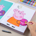 สมุดระบายสี Peppa Pig การ์ตูน เด็กทารก เด็กอนุบาลของเล่นเพื่อการศึกษาสมุดวาดภาพชายรุ่นศิลปะการเรียนรู้วัสดุ. 