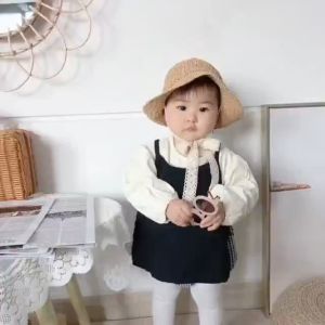 Mũ cói đi biển cho bé nón cói thời trang du lịch trẻ em từ 1 đên 6 tuổi Bin Sports M008