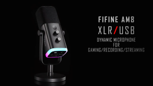 FIFINE AmpliGame AM8 XLR/USB Rgb Gaming Dynamic Microphone with Mute ButtonHeadphone Jack Desktop Stand for PCPS4PS5 Amc8 Fifine Ampligame A6V Review Ampligame A8 - Lazada