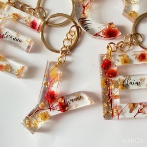 [KAYES DESIGNC] Customised Insert Your Name Handmade Handcraft Souvenir Gifts Alphabet Letter Keychain