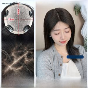 Defancy | Womens Bangs Hairpiece Thin Breathable Invisible Edges Real Human Hair Fullness Cover Grey Hair Lightweight Comfortable