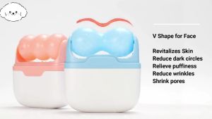 New Ice Roller for Face Eye Massage Tool 2-In-1 Double Head Portable Cooling Face Massager Cold Facial Rolling Body Maderotherapy   Eliminate Wrinkles Enhance The Jawline Freezable Ice Massager Reusable Lifting Tools