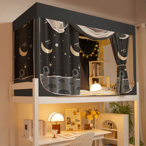 Student Dormitory Bed Curtain with Frame Mosquito Net Lightproof