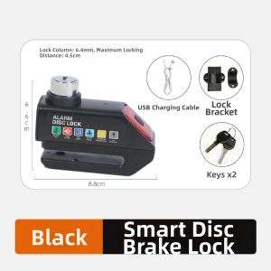 BONINGYU | Lighted Charging Alarm Disc Brake Lock
