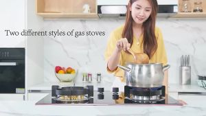 Double Burner Gas Stove | Tempered Glass | Infrared Heating | Easy Ignite With Strong Capability Of Heat