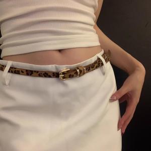 V.C.I | Brown Leopard Pattern Slim Belt