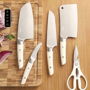 Bộ dao nhà bếp cao cấp kèm ống đựng xinh xắn bộ dao 7 món công nghệ chống gỉ BO