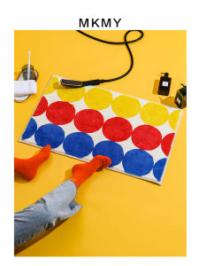 Đệm Phòng Tắm Hình Học Đệm Chân Mềm Mại Thấm Nước Đệm Phòng Ngủ Đệm Cửa Phòng Tắm Đệm Chống Trượt Đệm Tròn Đệm Phòng Khách Đệm Máy Dệt