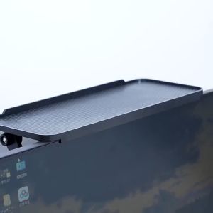 ชุดชั้นวางทีวีบนที่วางของบนทีวี ชั้นวางติดหลังจอทีวี 4 kg รับน้ำหนัก ปรับระดับได้ สีดำ รูปแบบ 31x12 cm / 17x11 cm อัปเกรด