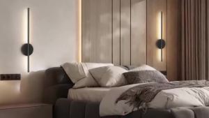 Đèn Treo Tường Không Dây Sạc Pin Màu Đen Có Thể Điều Chỉnh Độ Sáng Kèm Điều Khiển Từ Xa Dùng Trang Trí Phòng.