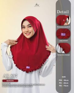 Arrafi AR 897Jilbab hijab kerudung bergo krudung wanita dewasa jersey instan rempel best seller terbaru new terlaris modern kekinian murah viral lebaran 2025 adem murah promo cantik pet antem bahan stella cantik bayar di tempat COD gratis ongkir