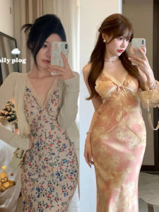 Elegant Long Lace Floral Print Dress Summer Korean Style Strapless Gown Curvy Silhouette Charming Backless Design Commute Suitable
