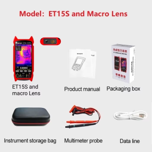 TOOLTOP ET15S Industrial 256*192 Thermal Camera Multimeter 19999 Counts 25Hz Infrared Camera PCB Board Electrical System Inspect
