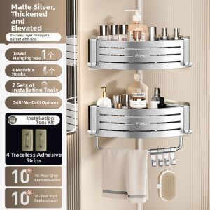 Non-drilling Triangle Wall Mounted Storage Rack