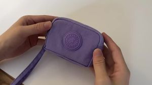 Waterproof Nylon Coin Purse Key Holder Compact Size for Daily Commute and Travel Mini Storage Bag