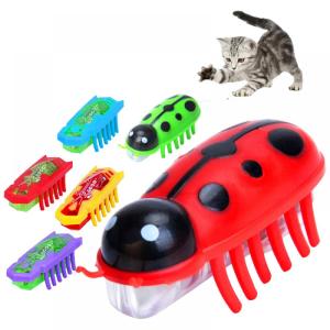 Automatic Flip Over Rolling Cat Toy Electric Vibrating Moving Beetle for Indoor Kitten Exercise Chase Training Fun Games