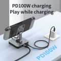 USB-C Stand Docking Station Tablet/Phone Folding Stand with 4K HDMI,PD 100W,USB 2.0 Ports for iPad Pro/Air iPhone 15 Switch Mac. 