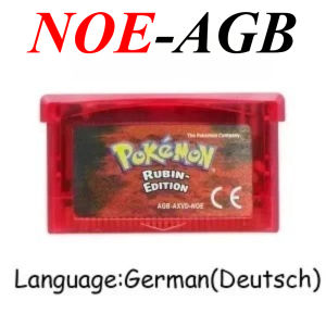 Takara Tomy | Pokemon GBA Game Cartridge - Emerald FireRed LeafGreen Ruby Sapphire 32 Bit Game Collection USA/EUR/ESP/NOE/FRA/ITA Versions