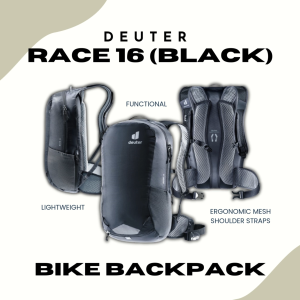 Deuter Race 16 (Black) | Bike Backpack | Lightweight