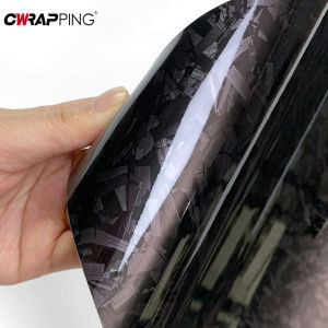Black Carbon Fiber Wrap PET Motorcycle Stickers Waterproof Car Adhesive Vinyl for Helmet Bubble-free Interior Car Accessories