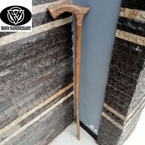 Tongkat jalan kayu gaharu merah model cula premium