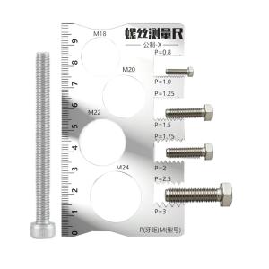 Thread Checker Screw Measurement Ruler Anti-Slip Space Saving Measuring Gauge Tool For Bit Bolt Nut Screw Craft Industry Use