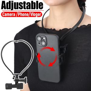 Cổ áo Treo giá đỡ điện thoại di động Silicone phổ chủ treo trên cổ Camera hành động không cần tay chân đế giá đỡ điện thoại