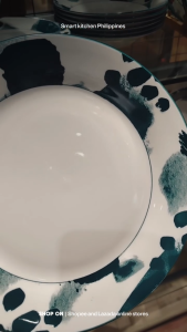 Smart Home Ph 4pcs set Pacific Teal Design Porcelain Dinnerware Plates/ Bowls High Quality (PACIFIC TEAL-PT)